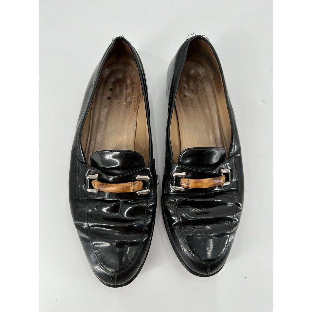 GUCCI Loafers‎ Leather Shoes Pumps Women's Size 38 C Black - Picture 2 of 14
